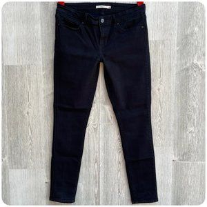 LEVI'S 711 Skinny Jeans Black Stretch Size 29